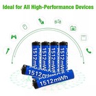 8 PCS 1512mWh AAA Rechargeable Lithium Batteries 1.5V Charger 1600 Cycle 100%NEW — photo 8