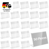 Acryl Etikettenhalter 50 StüCk 6X4 Cm L-Form Mini Preisschild