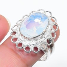 Fire Opal Gemstone 925 Sterling Silver Jewelry All Size Ring For Gift