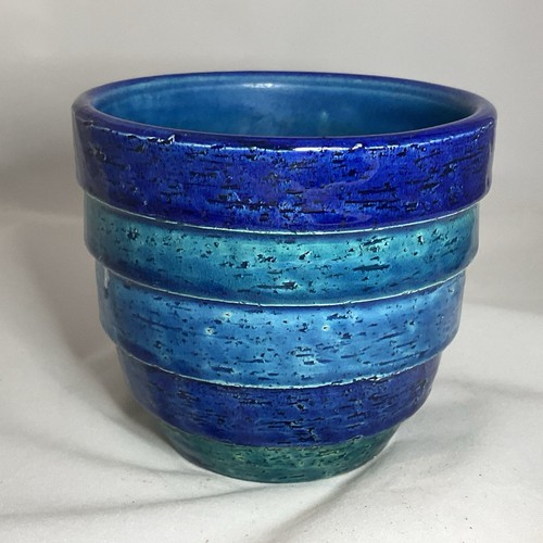 MCM Italian Pottery Planter-Rosenthal Netter- Rimini Blue Glaze