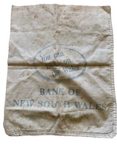Vintage Bank of NSW Bank Bag