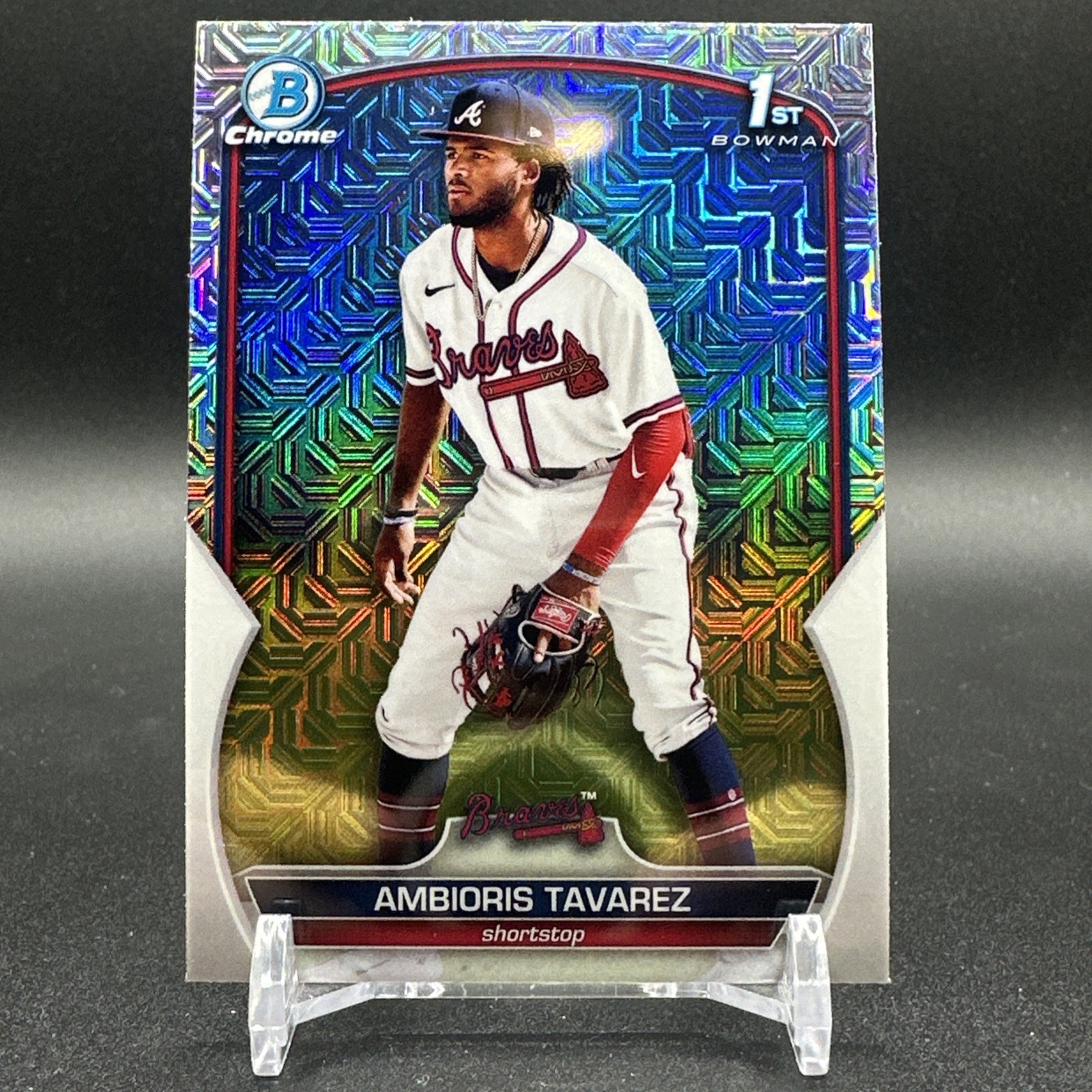 Ambioris Tavarez 2023 Bowman 1st Mega Box Mojo Refractor Atlanta Braves BCP-33