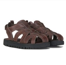 Carter's Toddler/Little Boys Size 12 Faux Leather Brown Vasco Fisherman Sandals