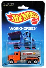 Hot Wheels Peterbilt Shell Tank Truck Workhorses - 2800 NRFP 1988 Orange 1:64