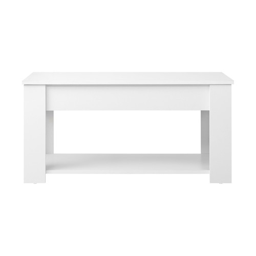 Oikiture Coffee Table Lift Up Top Modern Tables Hidden Book Storage White - Picture 6 of 10