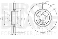 Eurobrake Bremsscheiben BelüFtet Ø322Mm FüR Volvo XC60 II 246 V60 225 227 Lynk