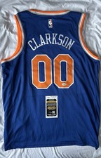 Jordan Clarkson Signed New York Knicks Jersey Autographed JSA COA