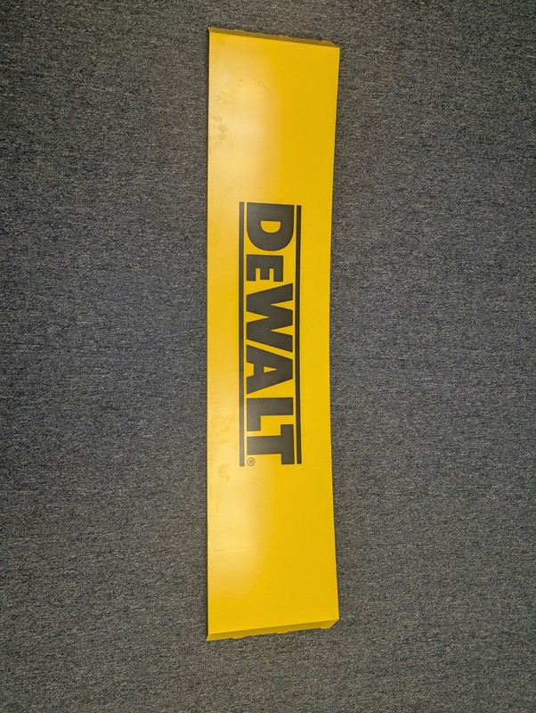 DEWALT Retail Signage  53x11.5x6 Inches Metal Yellow And Black Lettering