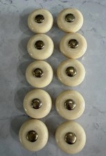 Vintage Round Oatmeal Speckled Ceramic Cabine...