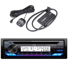 JVC KD-T92MBS 1-DIN Marine Bluetooth CD Receiver, Satellite Vehicle Tuner Kit