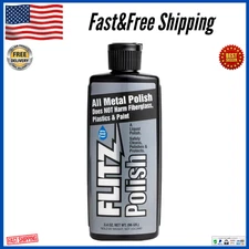 Flitz Multi Purpose Metal Polish Liquid - 3.4oz Bottle of USA-Made Tarnish Re...