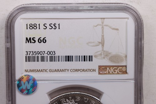 1881-S Morgan Silver Dollar., NGC MS-66., Store SALE #GDR0146. - Picture 3 of 3