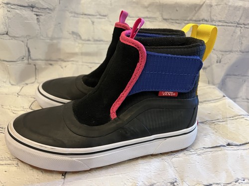 Vans Kids MTE 1 Boots Slip On Hi Terrain V Insulated Size 2 Black Watr Resistant - Picture 1 of 9