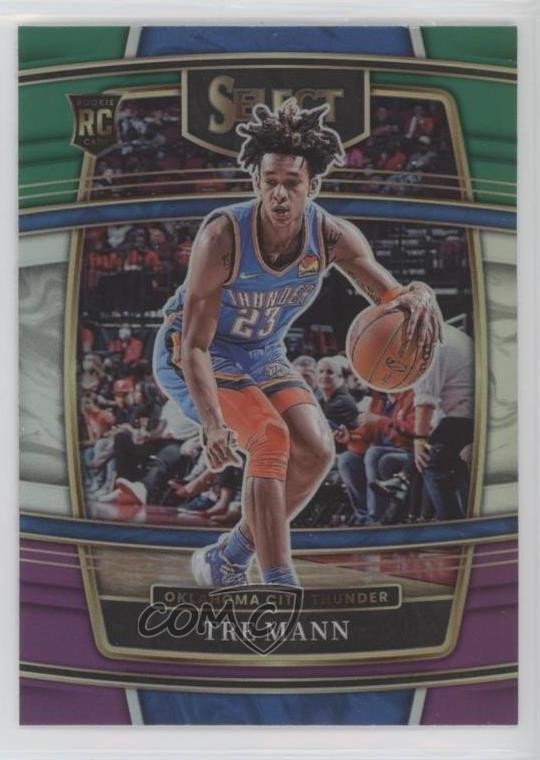 2021-22 Panini Select Concourse Green White Purple Prizm Tre Mann #36 19ek
