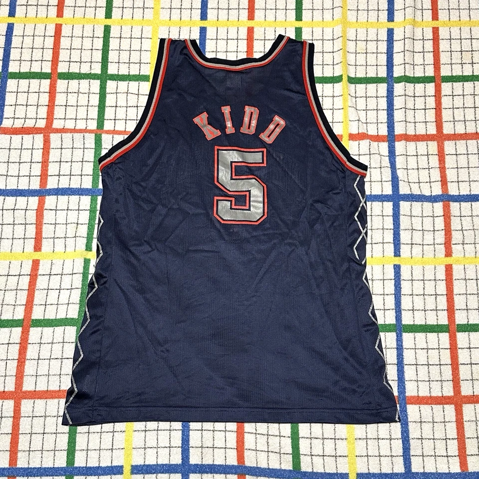 Camiseta DE COLECCIÓN Jason Kidd Champion Adulto XL 48 Nets #5 NBA Baloncesto Años 90 Y2K Foto 2 de 4