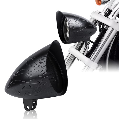 LED Scheinwerfer-Gehäuse Kit 5,75" für Harley SF1 schwarz C-Ware