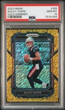 2022 PANINI PRIZM GOLD SHIMMER #305 BAILEY ZAPPE /10 PSA 10 RC ROOKIE GEM