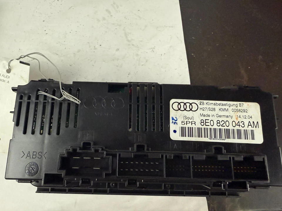 Interruptor de control de temperatura climatizada aire acondicionado Audi A4 S4 2005-2009 negro 8E0820043AM OEM Foto 3 de 4