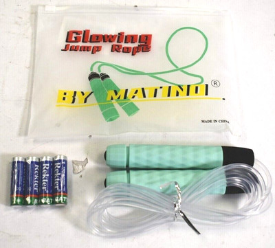 Matino Glowing Green Jump Rope LED Light Nighttime Rainbow Exercise