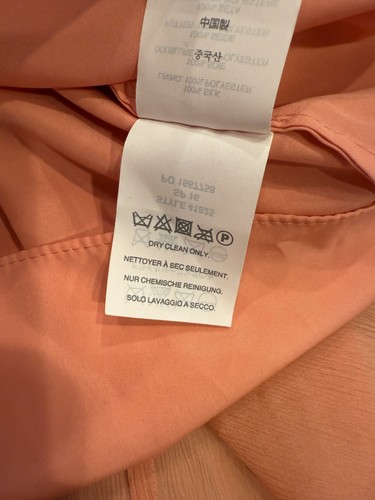 J Crew Dress Womens 2 Coral Silk One Shoulder Pleated Chiffon Cocktail Formal - Picture 9 of 12