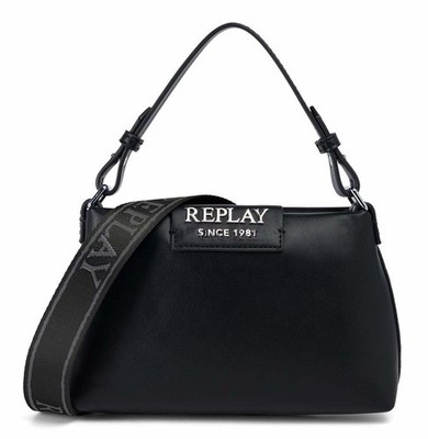 REPLAY Handbag Handtasche Umhängetasche Tasche Black schwarz Neu
