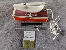 Vintage Hamilton Beach Scovill 275W White Electric Knife In Original Box
