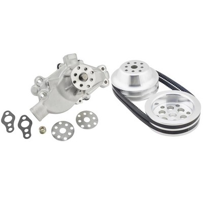 Afco Short Race Water Pump & Pulley Combo, fits Small Block Chevy