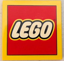 Lego Tile 4x4 with LEGO Logo Pattern Yellow  Red RARE NEW Authentic Lego