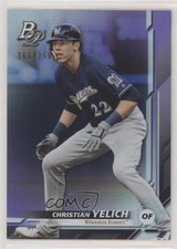 2019 Bowman Platinum Wal-Mart Base Purple Foil 166/250 Christian Yelich #22 0kb5