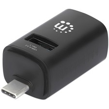 Manhattan 180993 USB-C 3-Port Hub, ULTRA COMPACT, 3x USB-A Ports (1x 5 Gbps USB