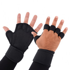 Gym Weightlifting Gloves Wrist Support Padded Palm Grip Non-Slip Training Gloves