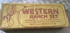Vintage 1950s MARX USA Toy Western Ranch Set Original BOX & PARTS Accessories
