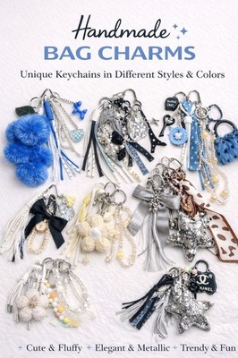 Handmade Bag Charms Keychain Cute Stylish Purse Accessories Gift Multiple Styles