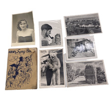 Named Photographs World War II 1941 Original US Army Songbook Postcard Lot