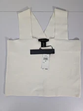 House of Harlow 1960 Shirt Womens Small White Compression Crop Tank Top HH10000