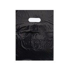 SSWBasics Small Black Plastic Merchandise Bags 9 in x12 in - Pack of 100