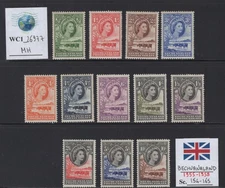 WC1_26977.BRITISH COL.:BECHUANALAND PROT. 1954-1958 QEII set. Sc.154-165. MH