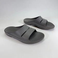 OOFOS Ooahh Slide Recovery Comfort Men's 11 Women's 13 Gray Sandals Comfort