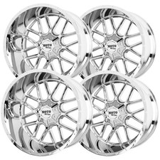 (4) Moto Metal MO986 Siege 22x10 6x135/6x5.5" -18mm Chrome Wheels Rims 22" Inch
