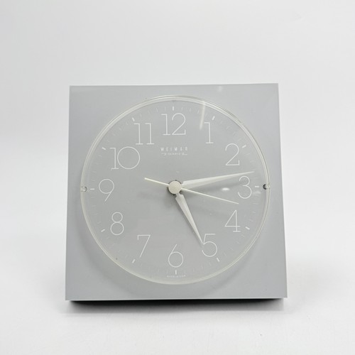 DDR Küchenuhr Weimar Quartz Wanduhr Kunststoff Funktioniert Batteriebetrieben