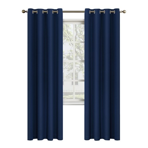 Navy Blue Curtains 84 Inch Long Blackout Curtain for Living Room Bedroom Blue...