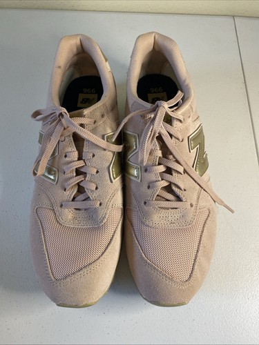 Zapatillas bajas V2 con logotipo de marca New Balance WL 996 US 11 rosa/dorado - Imagen 12 de 12