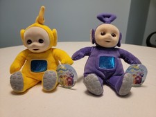 Vintage SET 2 EDEN Teletubbies Plush Laa Laa Tinky Winky Plush