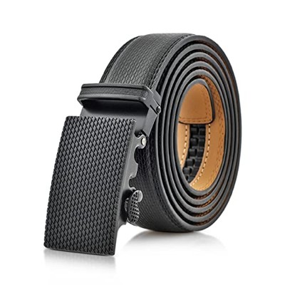 Marino Mens Genuine Leather Ratchet Dress Belt With Automatic Buckle, Trim  to | eBay