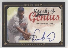 2008 Masterpieces Stroke of Genius Roberto Hernandez Fausto Carmona Auto h1f