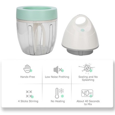 Household Electric Auto Egg Beater USB Rechargeable Milk Frother Cream Mixer SET