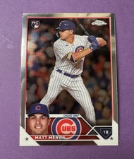 Topps 2023 Chrome Update Series Matt Mervis Chicago Cubs Rookie Card #USC112