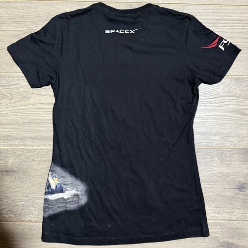 SpaceX Camicia Donna Small Falcon 9 Lancio Razzo Manica Corta Crew Tee Nera - Foto 6 di 7