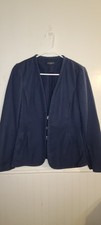 Piazza Sempione Women's Blue Blazer Jacket Size lT 44 Made In Italy Button Front