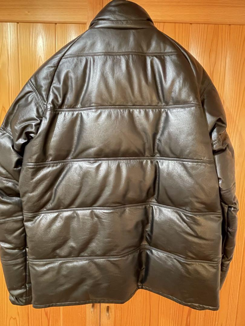 A Bathing Ape Leather Down Jacket Black L Size Removable A Bathing Ape Leather Down Jacket Black L Size Removable